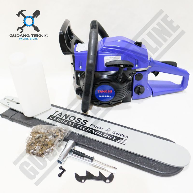 Mesin Gergaji Kayu Chainsaw TANOSS Chain Saw 6800S Laser Tip Baja