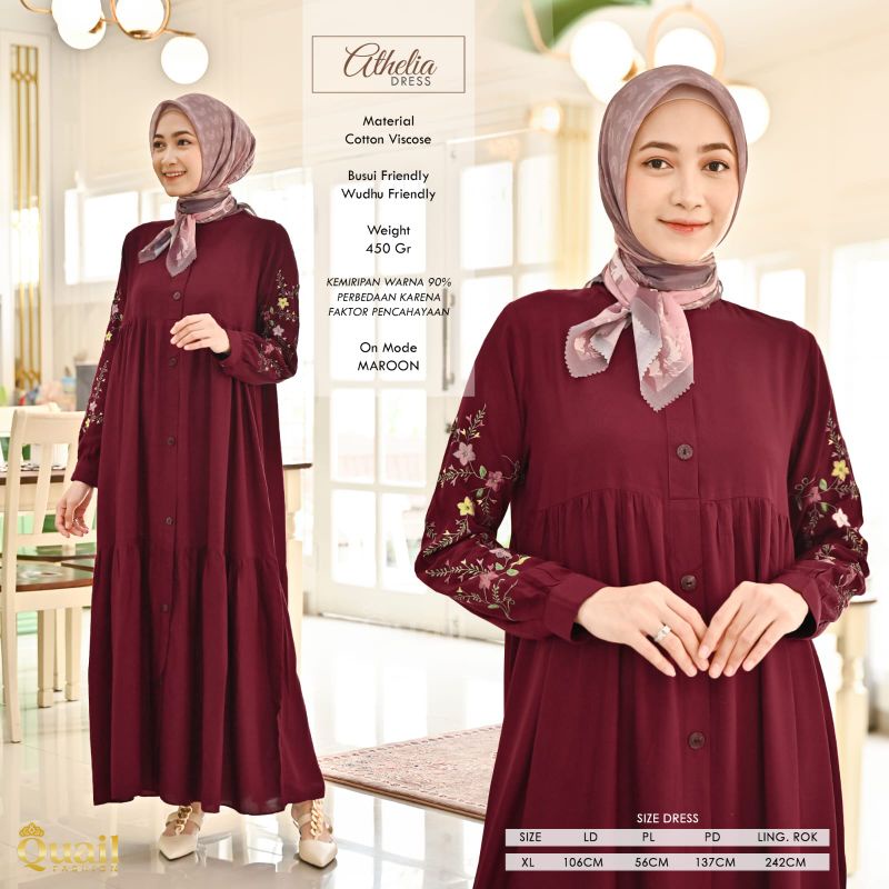 Gamis katun viscose busui / Athelia Dress by Quail