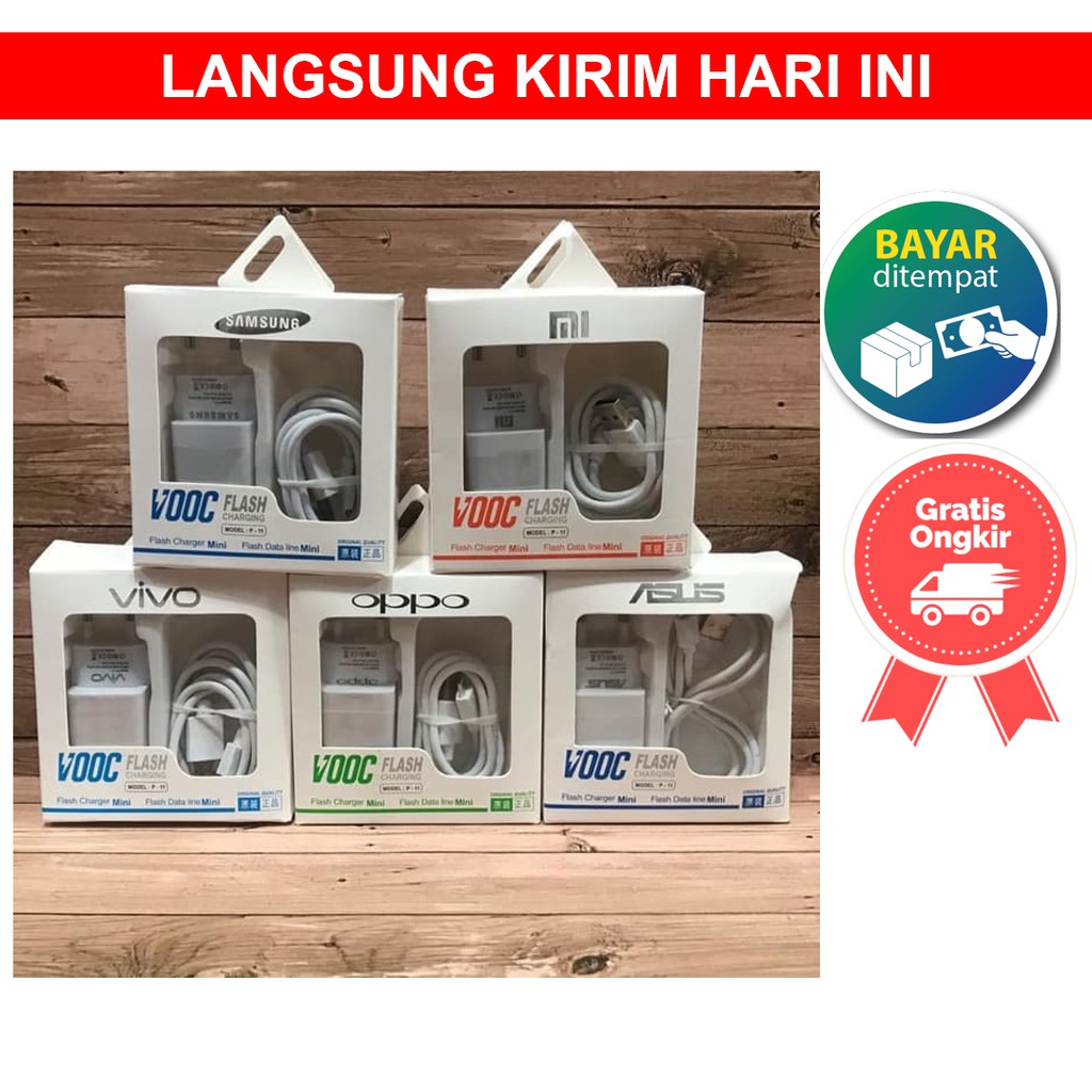Travel Fast Charger Cas Casan 2 Lubang Micro USB P11 P-11 P 11 4A 4 A VOOC HP Handphone Samsung Oppo