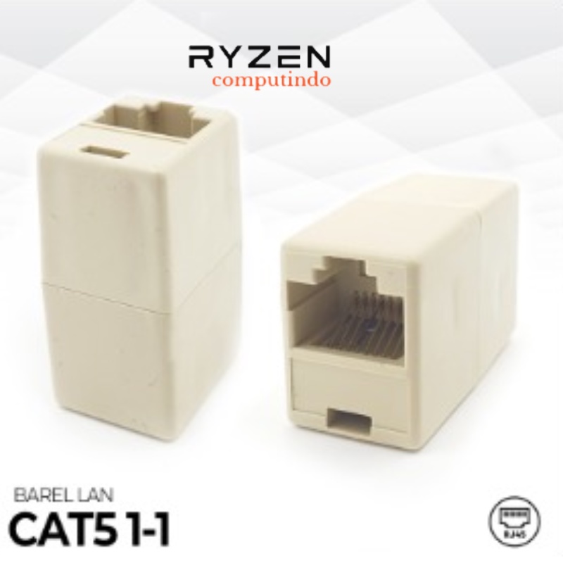 Barel rj45 / sambungan kabel lan / sambungan lan/ conector kabel lan
