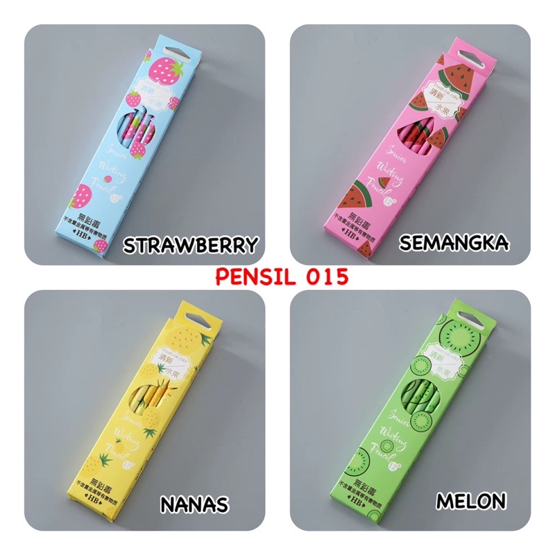 

PENSIL 015 | PENSIL HB EDISI BUAH | PENSIL 1 KOTAK 12 PCS | PENSIL MOTIF FRUIT