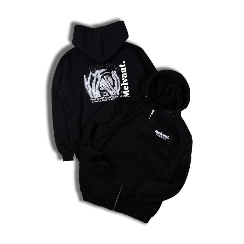 MZH KILLA BLACK - MELVANT JAKET ZIPPER HOODIE