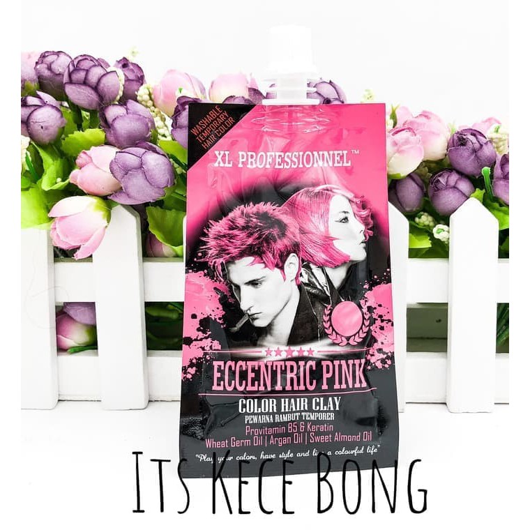 Jual Xl Professionnel Color Hair Clay Hair Color Temporary Eccentric Pink Murah