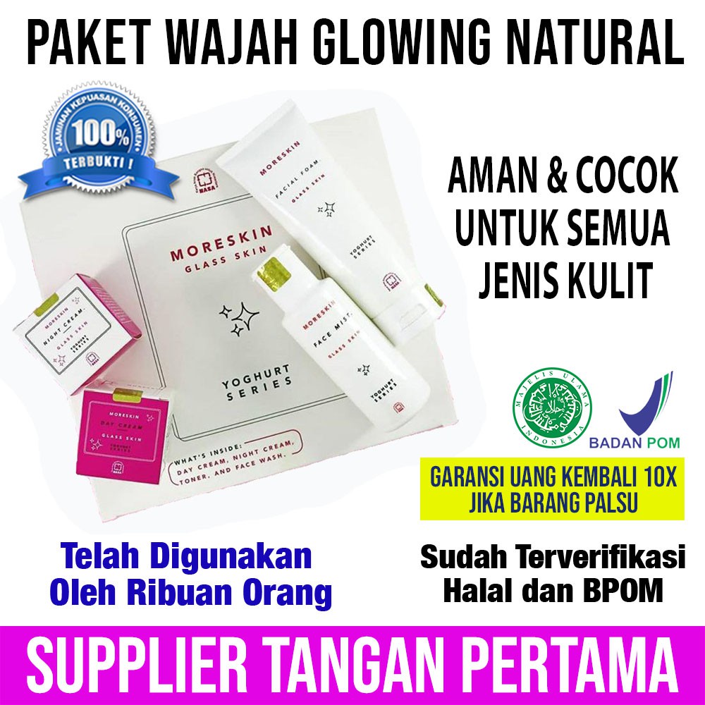 PAKET GLOWING TERBARU UNTUK WAJAH PREMIUM | GLASKIN