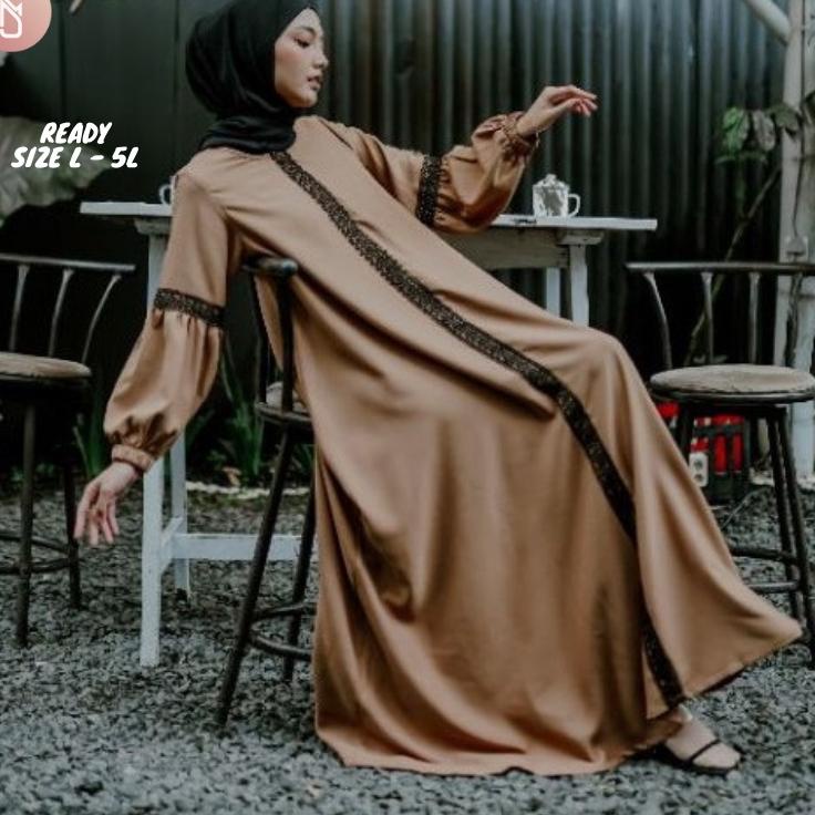 Myshawl Taalea Premium Maroon Hitam Gamis Syar'i Jumbo Ld 140 130 –WGD.19Au22м