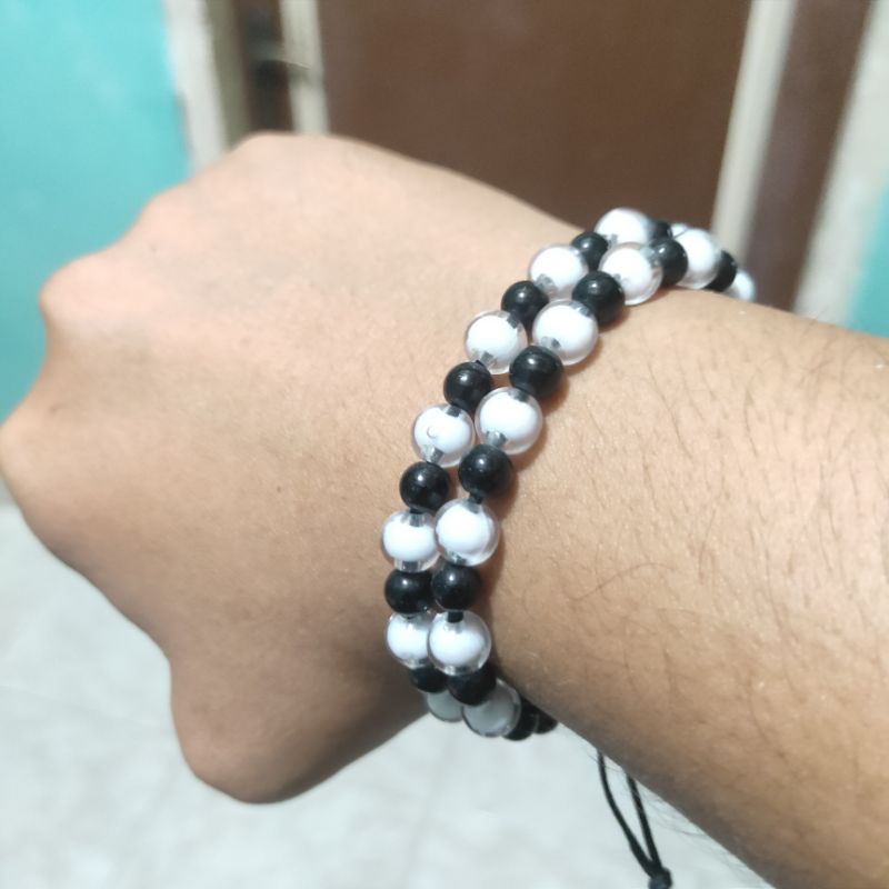 Gelang tangan motif zebra pria wanita / ukuran bisa diatur / aksesoris tangan