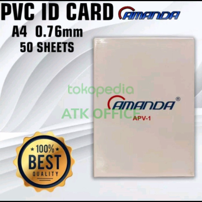 

(BISA COD) Kertas Pvc id card A4 (Sepak isi 50)Amanda