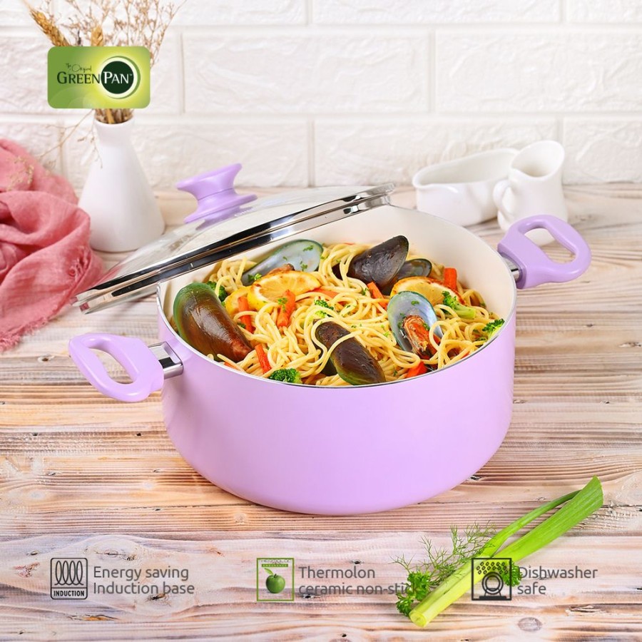 GreenPan Delight Lavender Cvd Casserole 24 cm / 2.13 L