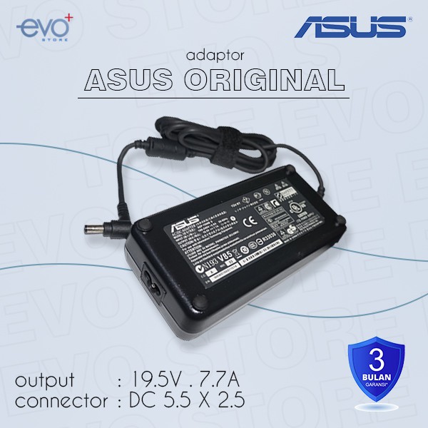 ADAPTOR CHARGER ASUS ORIGINAL 19.5V 7.7A LAPTOP ASUS ROG GAMING
