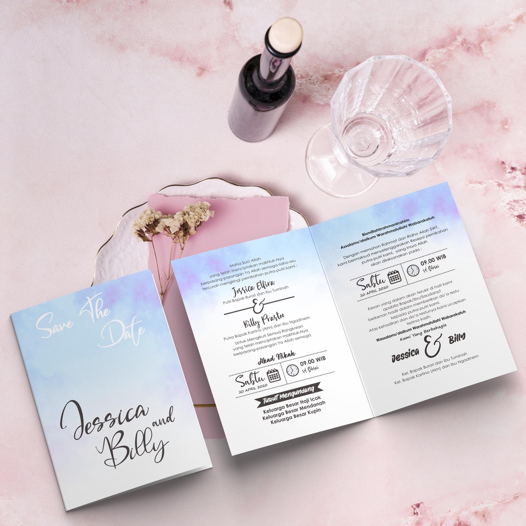 

UNDANGAN BARU PERNIKAHAN BIRU SIMPLE KEREN ELEGANT RUSTIC FS73