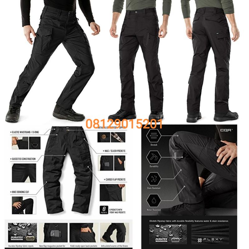 Celana gunung cargo cqr duratex tactical hiking camping outdoor trekking climbing hunting big size