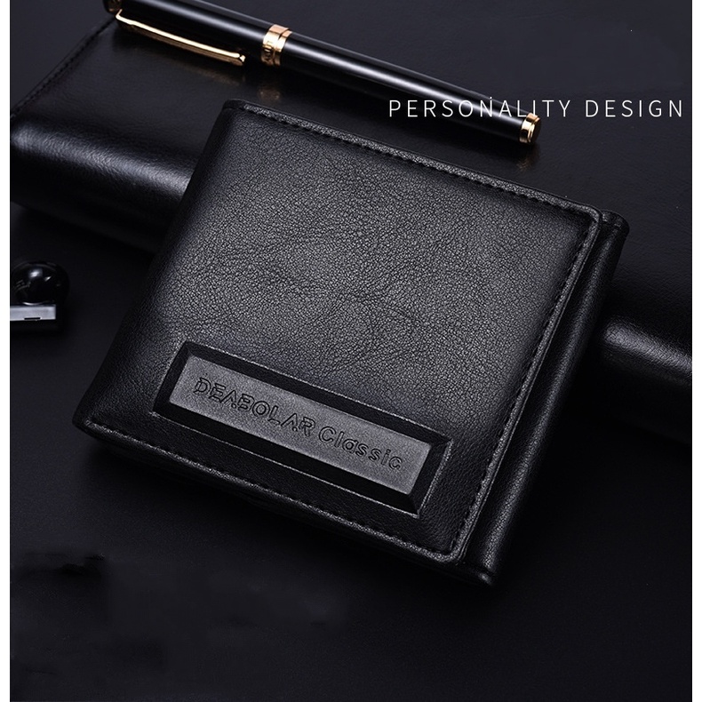 DOMPET PRIA LIPAT 3 IMPORT KULIT DEABOLAR HITAM TRUCCO WA429B5 BRANDED TIPIS SLOT KARTU PENDEK PREMIUM COWOK KEREN MURAH BATAM SIMPLE KECIL KEKINIAN