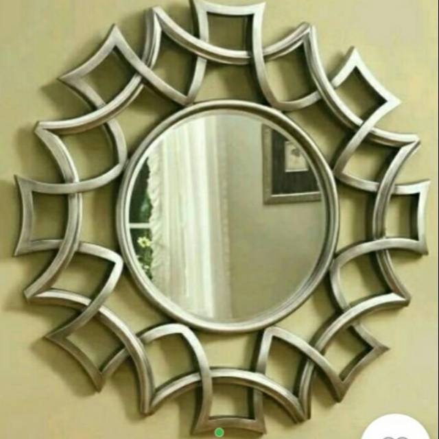 Cermin Hias Dinding Figura Kaca Korea Jepang Kayu Minimalis Barokah Furniture