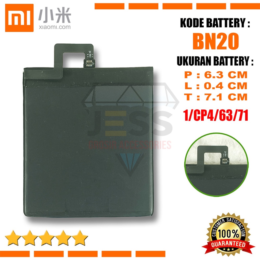Baterai Battery Original Xiaomi BN20 BN-20 For Tipe HP MI 5C - MI5C - 2016089