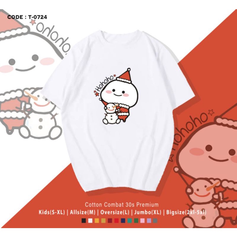 KAOS NATAL PENTOL SNOWMAN/T-SHIRT CHRISTMAS PENTOL SNOWMAN