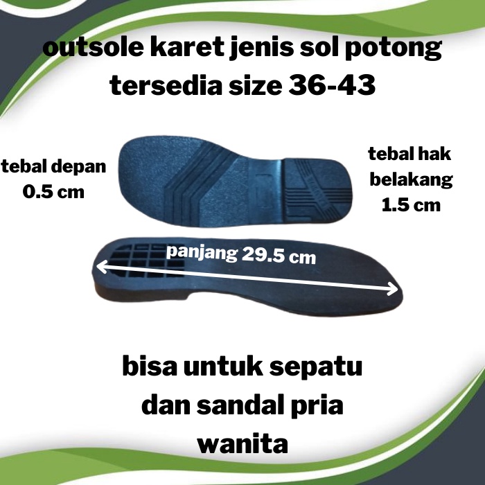 Sol Karet Sepatu Pria Wanita - Outsole Alas Sepatu Vibram Karet Potong - Outsole Alas Sepatu Casual Wanita - Outsole Sepatu Jenis Sol Potong