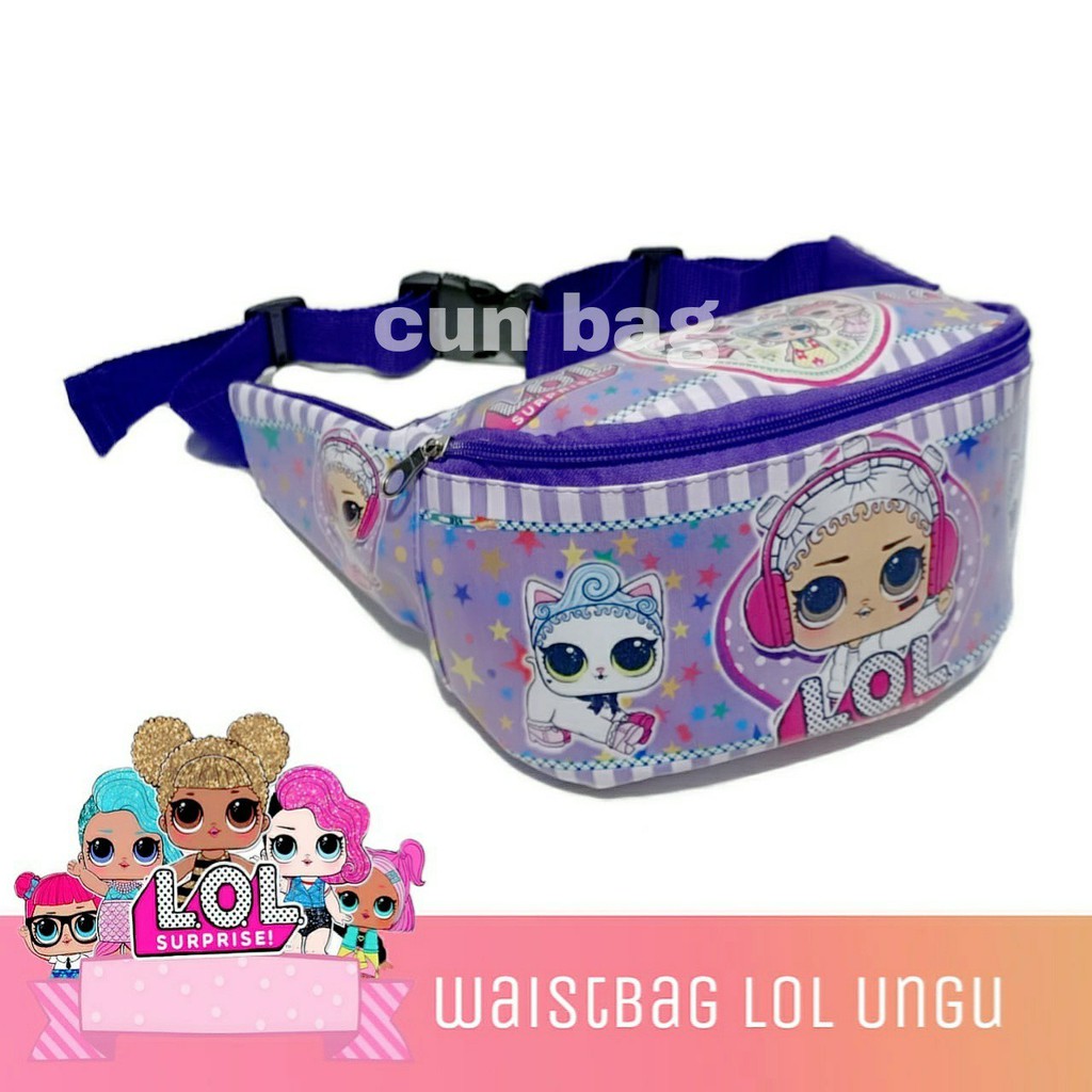 NIQABIS WAISTBAG ANAK PEREMPUAN KARAKTER KARTUN LOL MINNIE DORAEMON HELLO KITTY TAS SELEMPANG ANAK