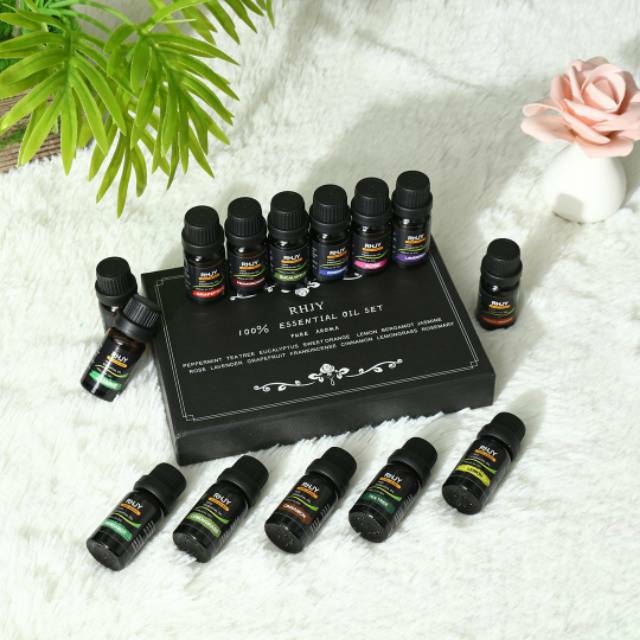 ESSENTIAL OIL 10ML 1 SET ISI 5,6,9,14 AROMATHERAPY PENGHARUM RUANGAN PURE MURNI MINYAK ESENSIAL