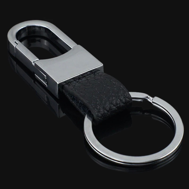 Kustom Huruf Gantungan Kunci Gantungan Kunci Kulit Asli Pria Sederhana Gantungan Kunci Pemegang Keyfob