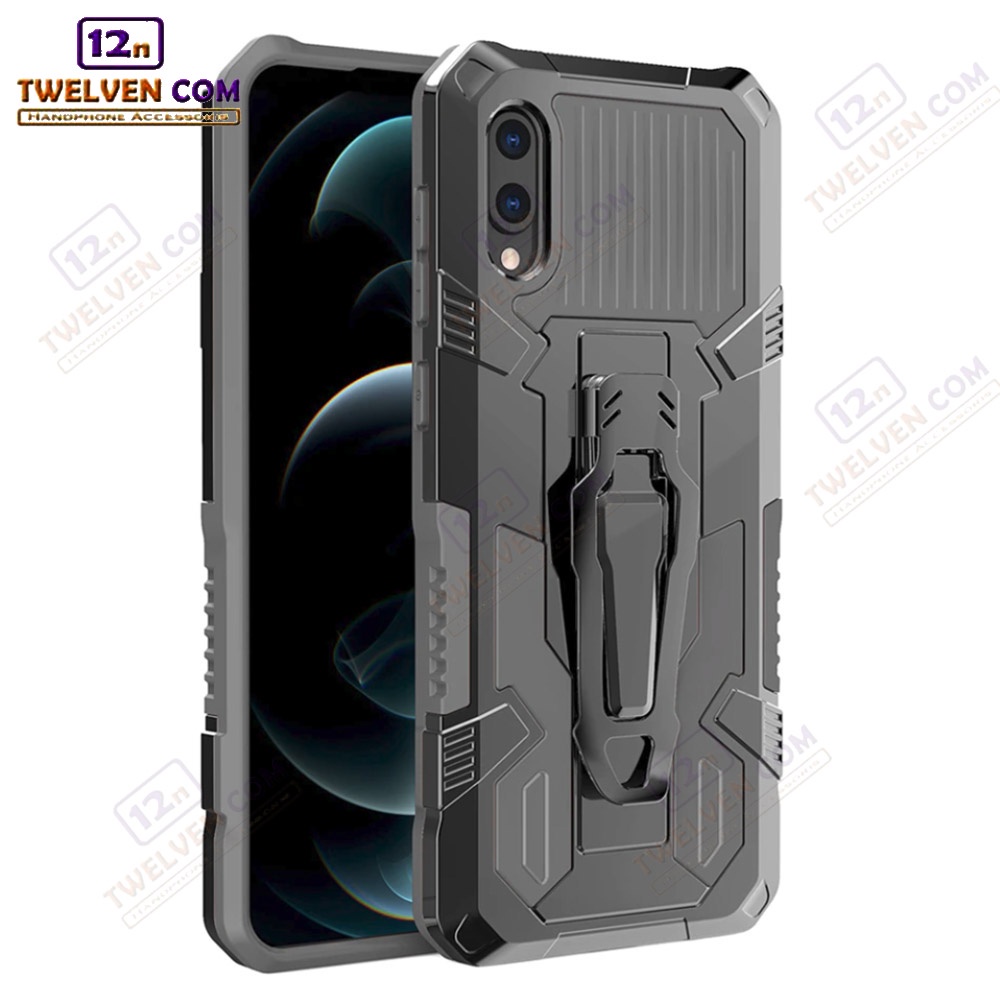 Case Shockproof Samsung M02 Armor Hardcase Stand Clip