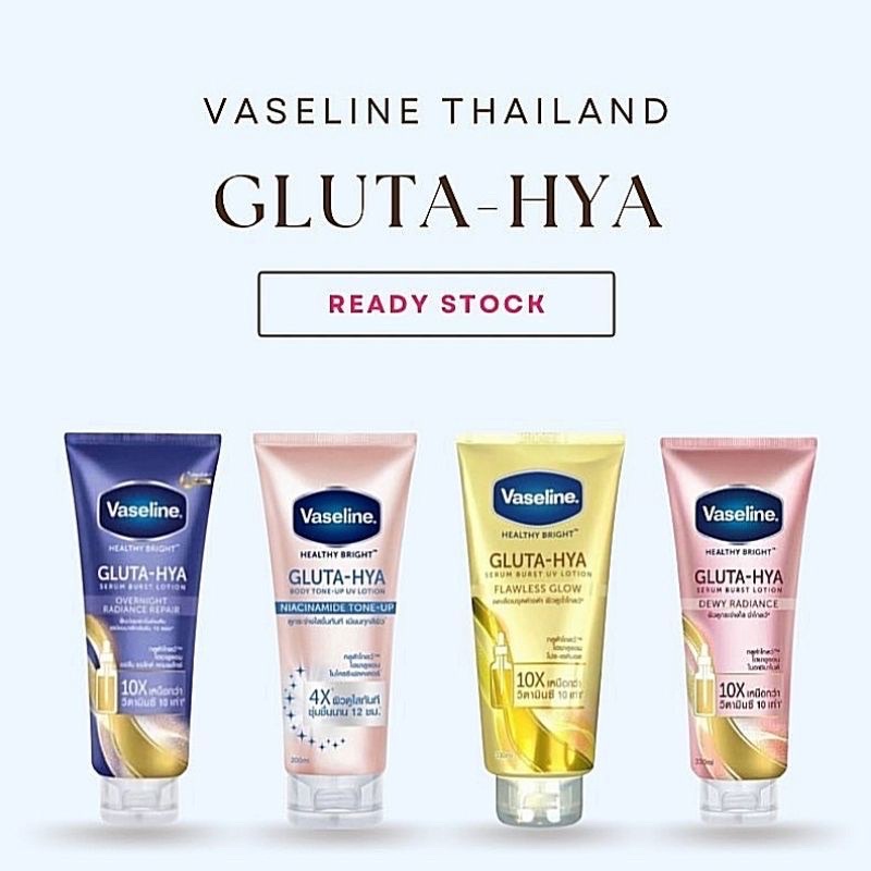 Female Journal | Vaseline GLUTA HYA FLAWLESS GOLD /DEWY RADIANCE Indo/thailand