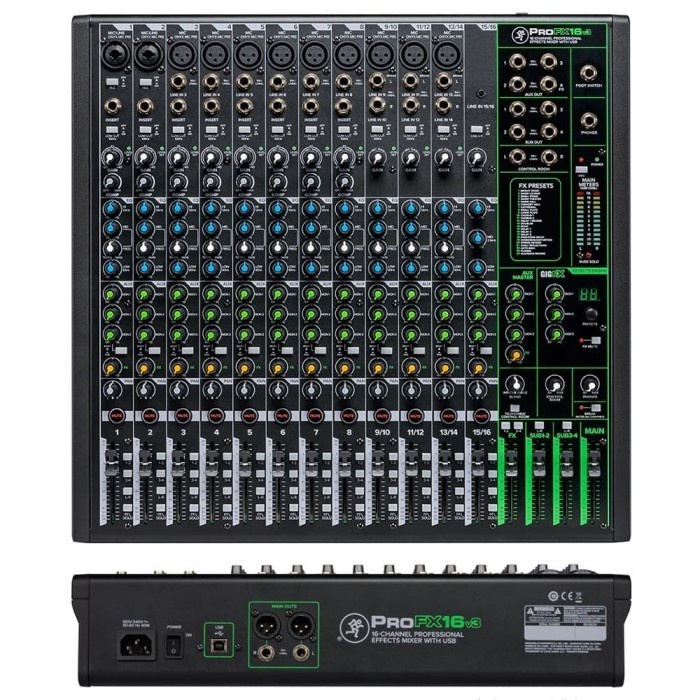 Mackie Pro FX16 V3 16Ch Mixer with USB and Effects
