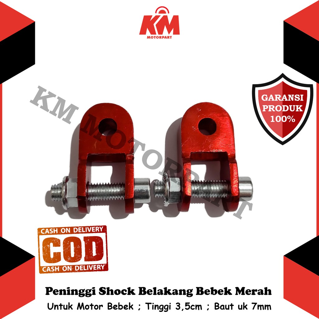 Peninggi Shock Belakang Universal Motor Bebek Jupiter Mx Blade Supra Astrea Grand Legenda Vega Revo