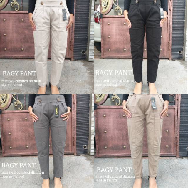 BAGGY PANTS CEWEK SUPER BAHAN COMBED