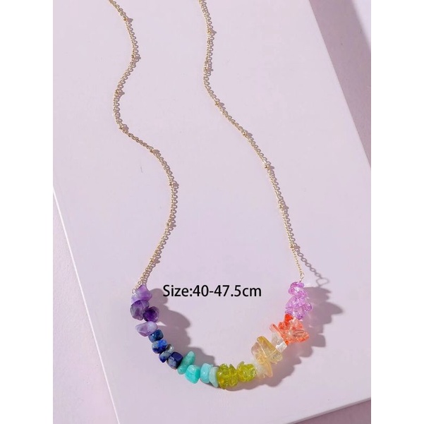 Kalung Manik Etnik Warna Fancy Lucu Import