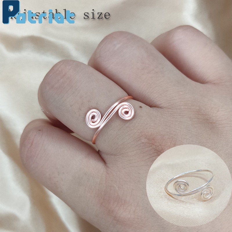 [ Fashion Special-shaped Geometric Decompression Ring  For Girls ] [ Sliver Rose Gold Finger Ring  ]