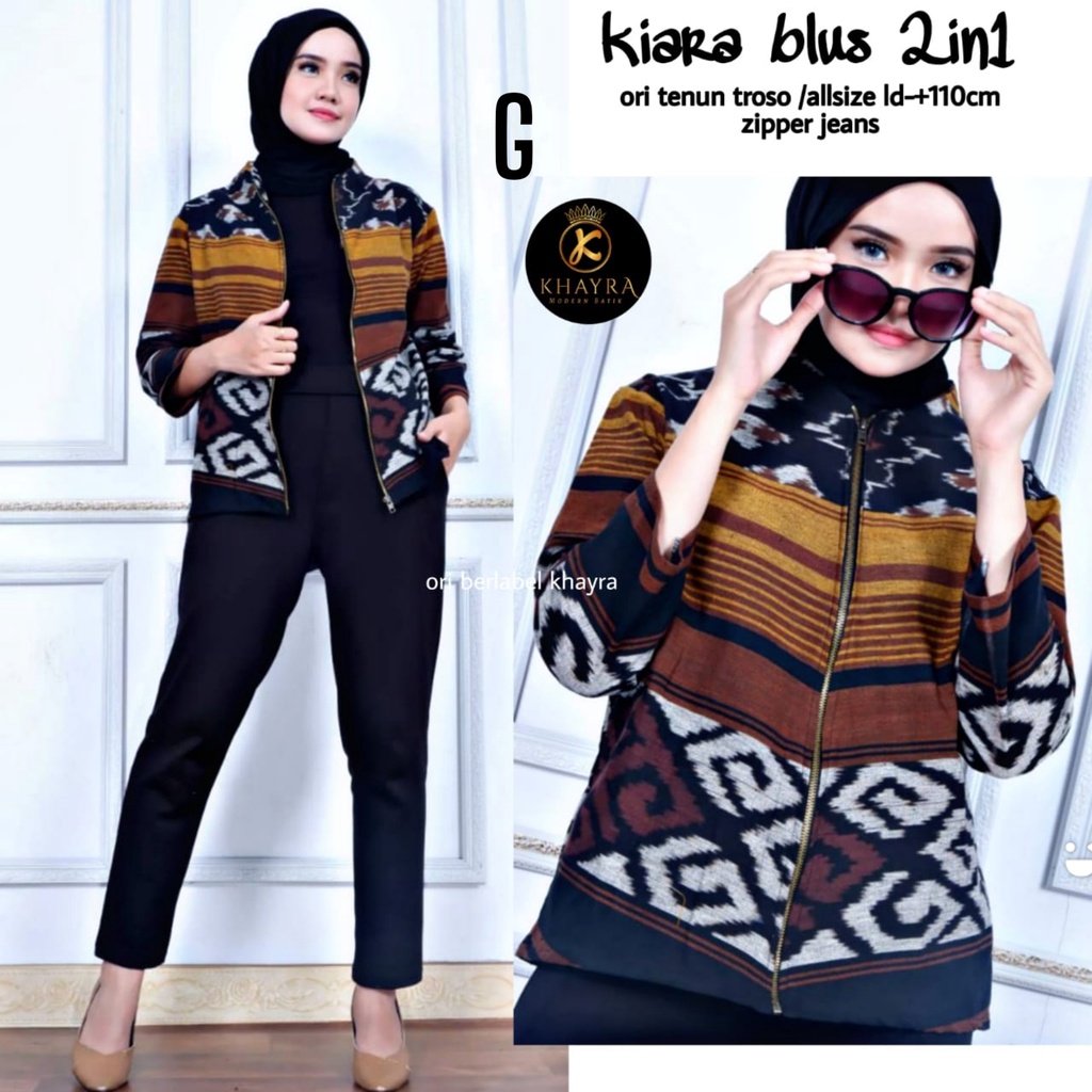 Kiara blus 2 in 1 ori tenun troso