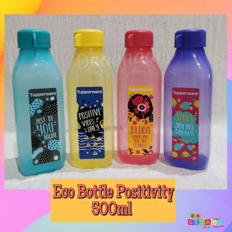 Botol minum Tupperware Eco Bottle Tumbler transparan 1 SET 310 500 750 1000 ml