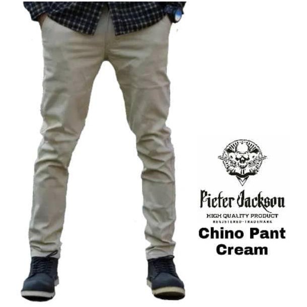 CHINO PANJANG PRIA LONG CHINOS PANTS SLIM FIT KHAKI MURAH KEREN COCOK GRATIS ONGKIR Kode 1158