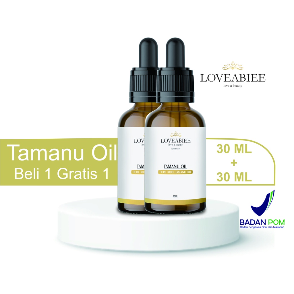 BPOM Buy 1 30ml tamanu oil get 1 free tamanu oil 30ml (60ML)  by loveabiee, pure 100% tamanu oil