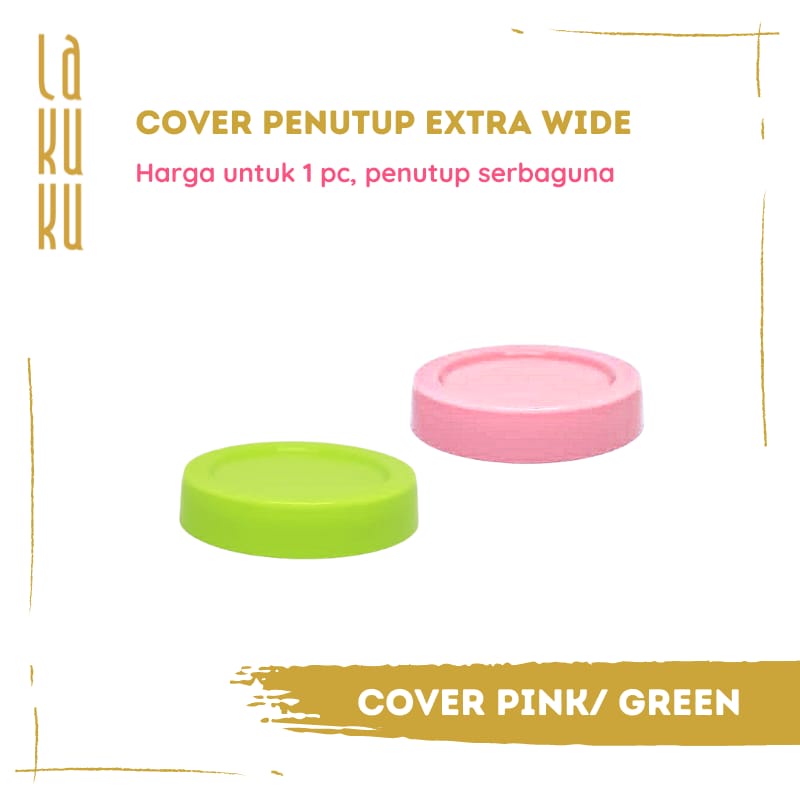 Lakuku - cover penutup botol simpan asi mpasi bahan PP extra wide untuk botol susu