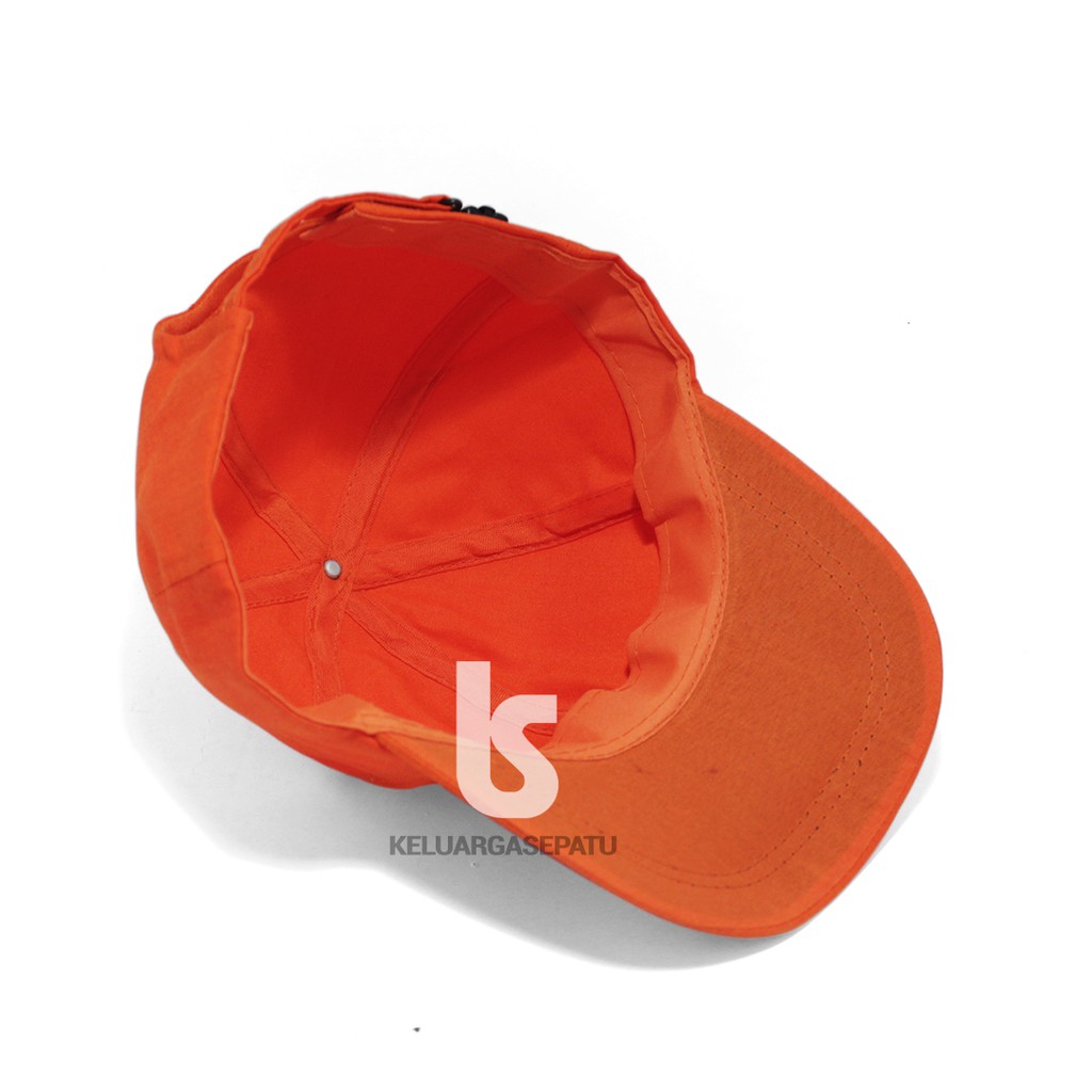 Topi basebal all size premium warna oren