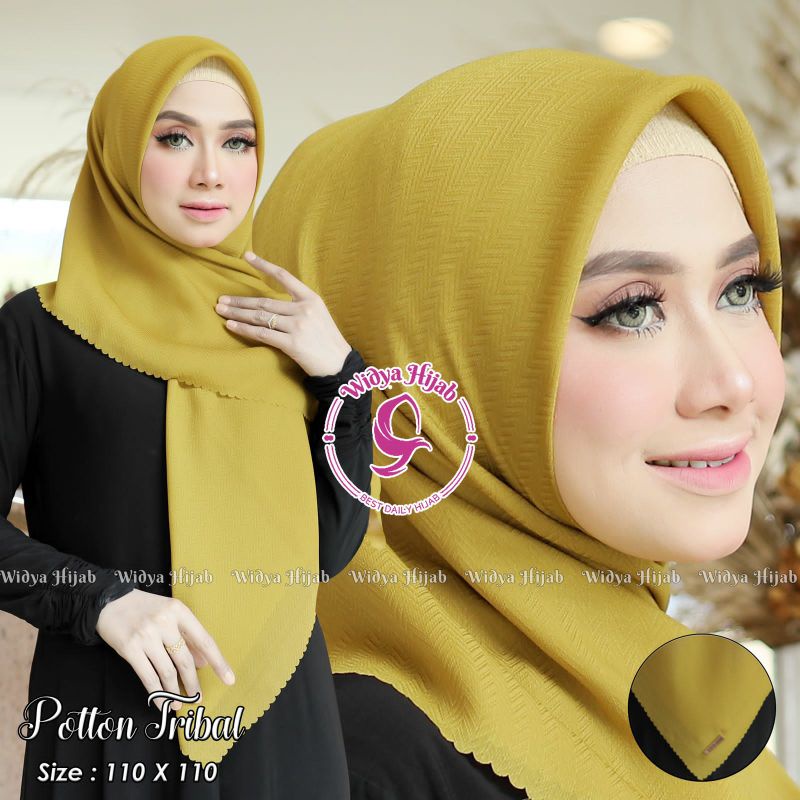 hijab segi empat lesrcut potton tribal BY  KHALISA SCARF /Widya hijab