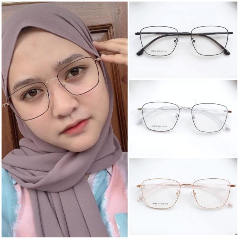 PAKET LENSA MINUS | Frame Kacamata 38069 | Frame Kacamata Anti Radiasi Komputer