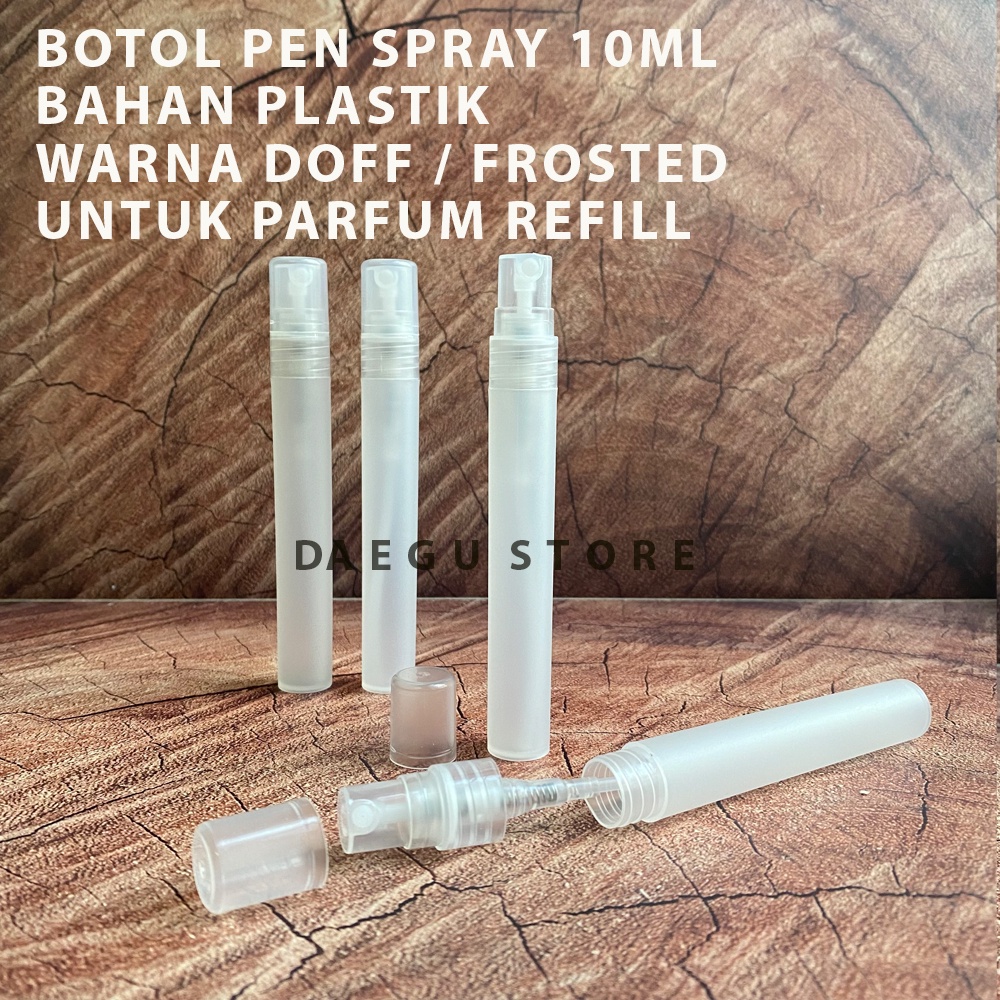 Botol Pen Spray 10ml Plastik Putih Doff Transparan Untuk Parfum Refill