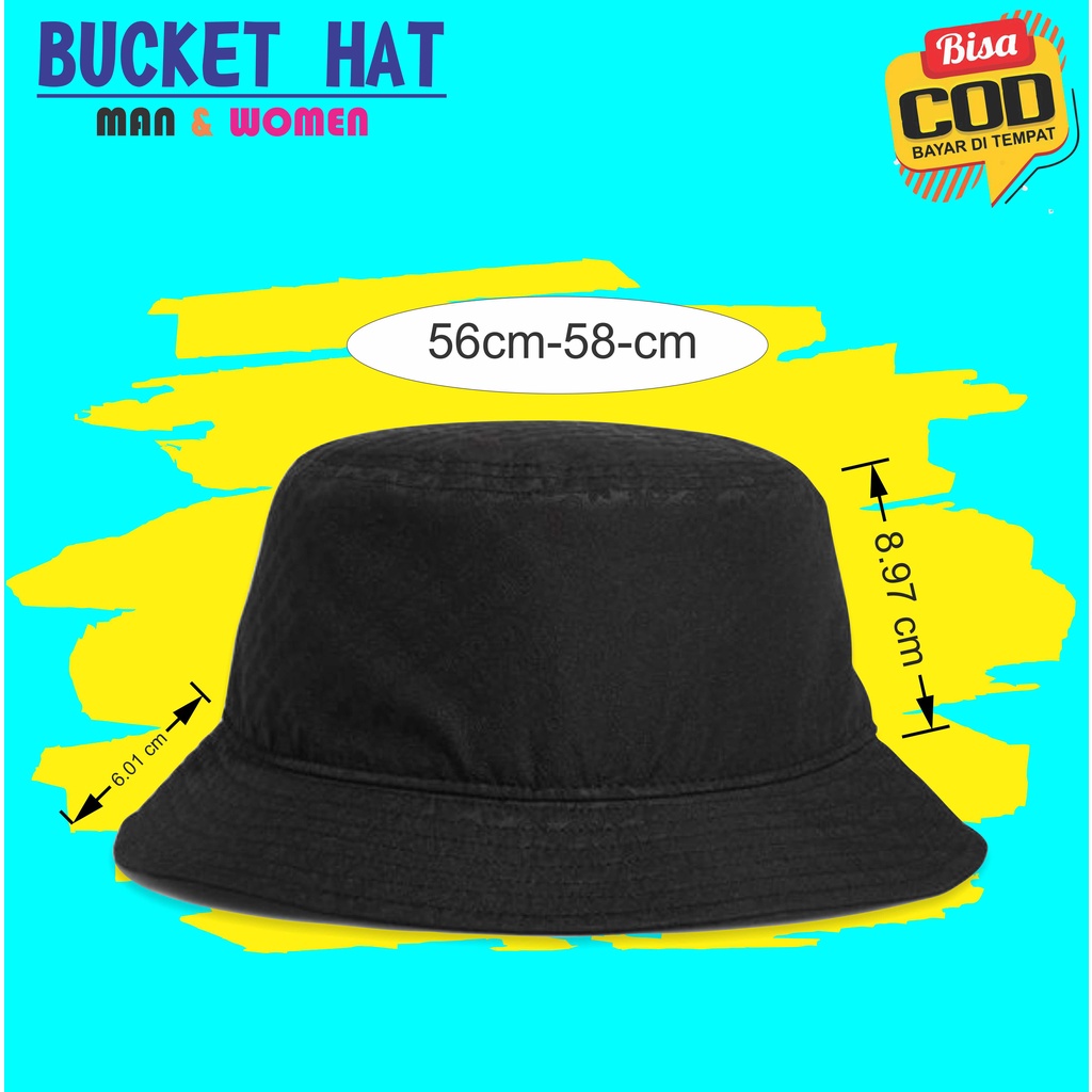 Topi Bucket Wanita Kekinian Anti Panas Matahari Topi Wanita Hijab Fashion Kekinian