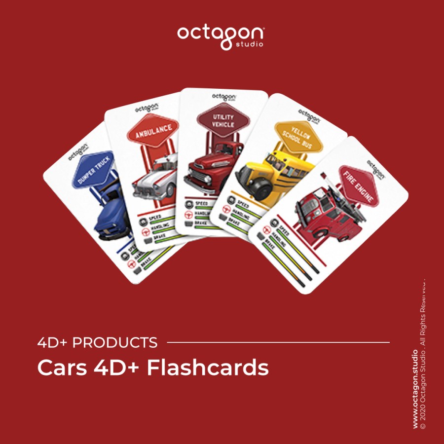 Kartu Cars 4D+ / Flash Card / Mainan Edukasi Anak (Octagon Studio)