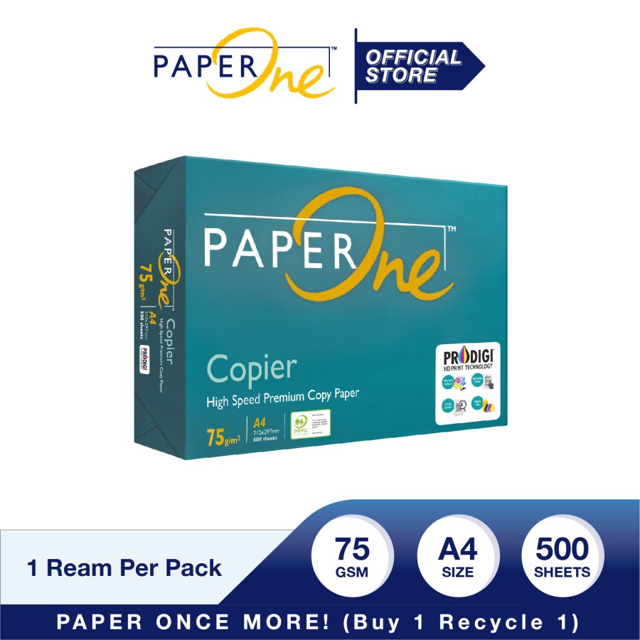 

PAPERONE A4 75 Gram kertas HVS Fotocopy 75 GR