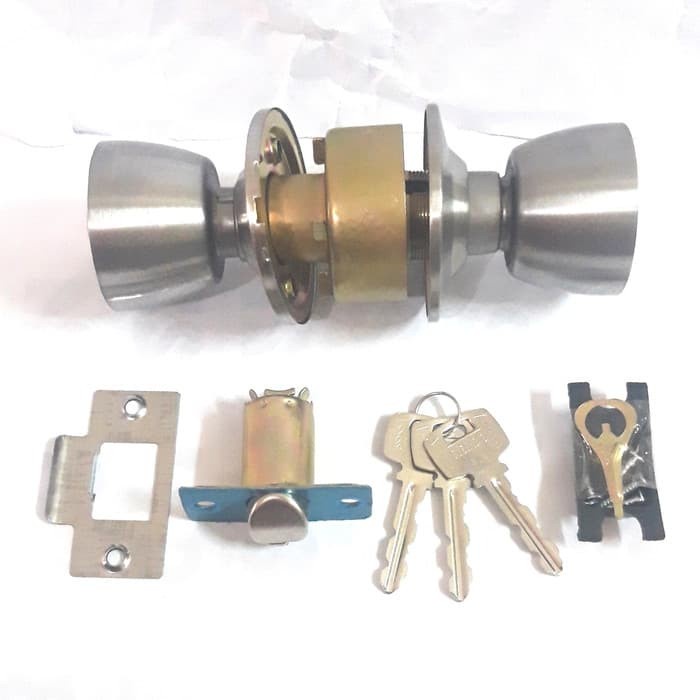 Planet88 - KUNCI PINTU KAMAR MANDI BULAT / GAGANG TARIKAN HANDLE HENDEL PUTAR YS  PT 88