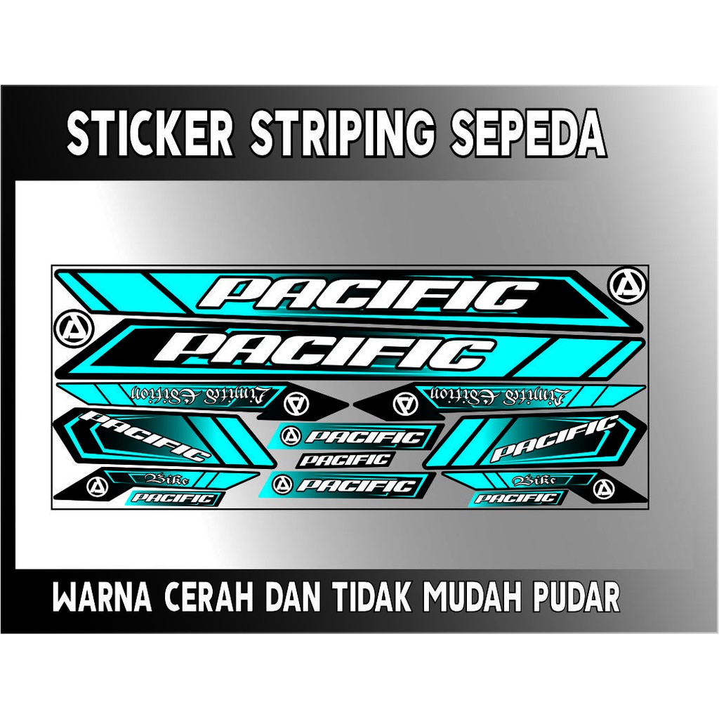 COD- STIKER VARIASI STRIPING BIKE-SEPEDA PASIFIC BMX SET SETIKERS