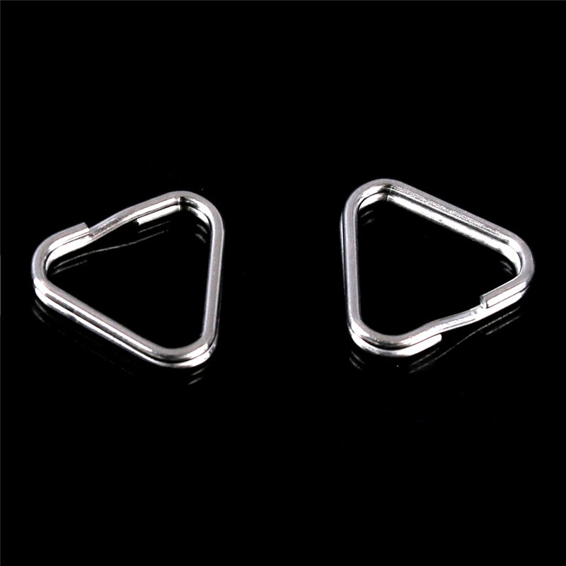 4Pcs Cincin Split Ring Pengganti Bentuk Segitiga Bahan Chrome untuk Kamera