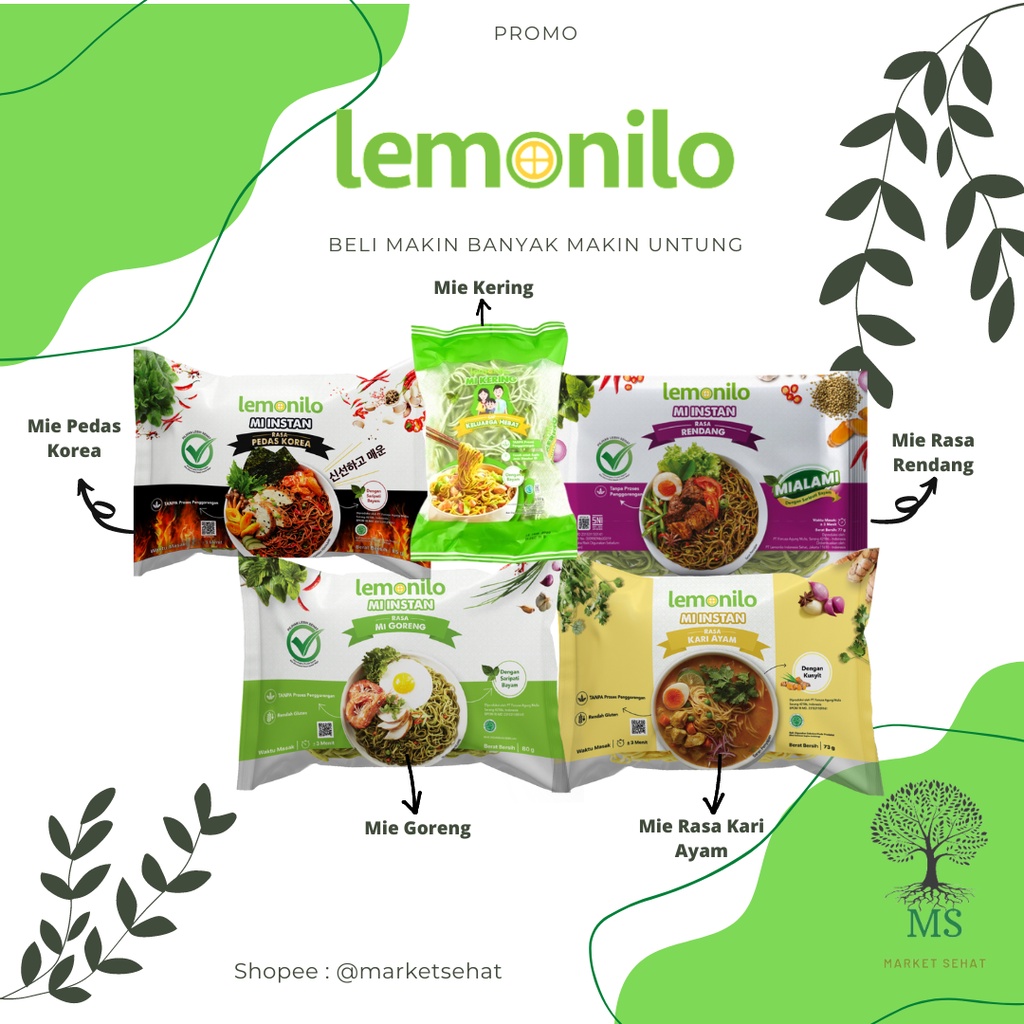 Lemonilo Mie Instant Sehat mie kuah 70gr - Mie Organik / Lemonilo nct dream / lemonilo mie instant