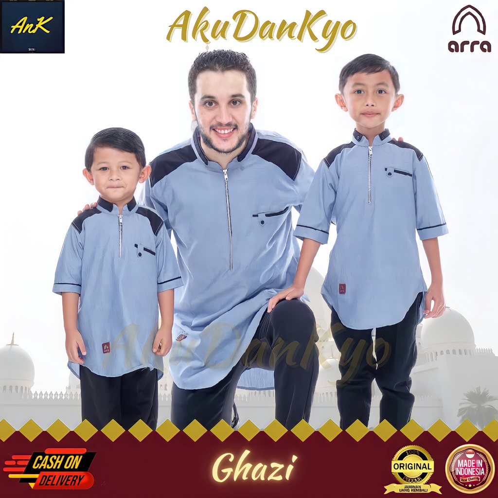 Baju Koko Kurta Pakistan Couple Ayah Dan Anak Lengan Pendek Arra Ghazi Baju Kokoh Muslim