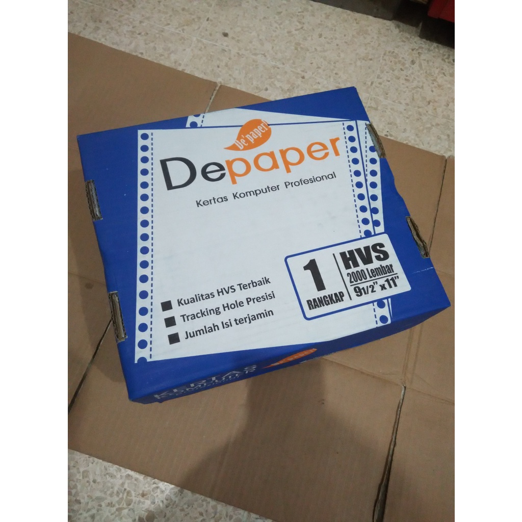 

Kertas Continuous Form NCR Depaper 1ply 9.5 x 11 inchi