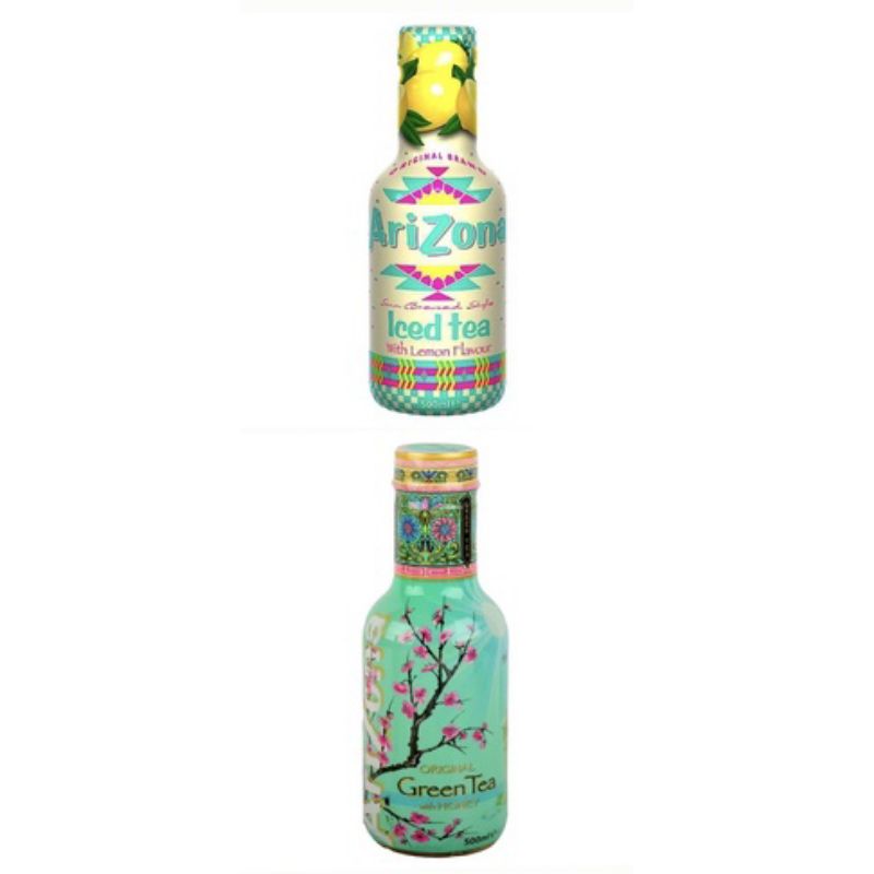 

Arizona Iced Tea with Lemon Flavor and Green Tea Gingseng With Honey 500ml