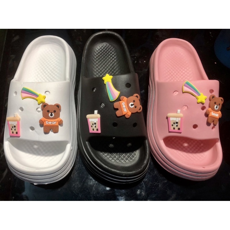 sendal slop wanita wedges import